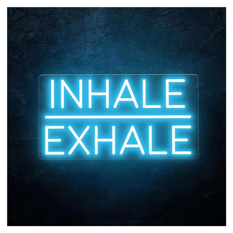 Inhale Exhale Neon Sign Light  - Yoga Fitness Power Yoga ulasan dan harga
