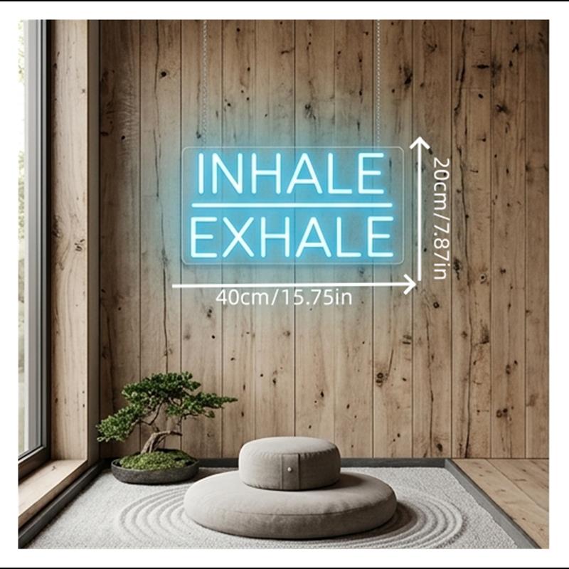 Inhale Exhale Neon Sign Light  - Yoga Fitness Power Yoga ulasan dan harga