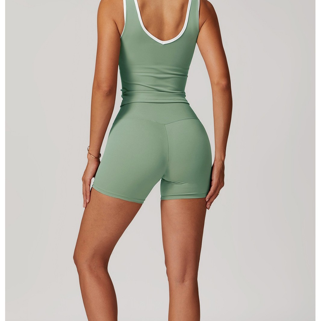 Cross Back High Waist Yoga Set - Yoga Fitness Health ulasan dan harga