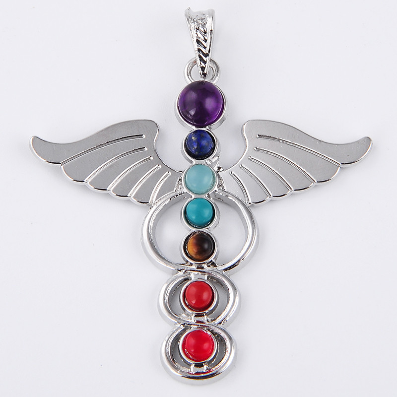 7 Chakra Stone Necklace Pendan - Yoga Health & Fitness Center ulasan dan harga