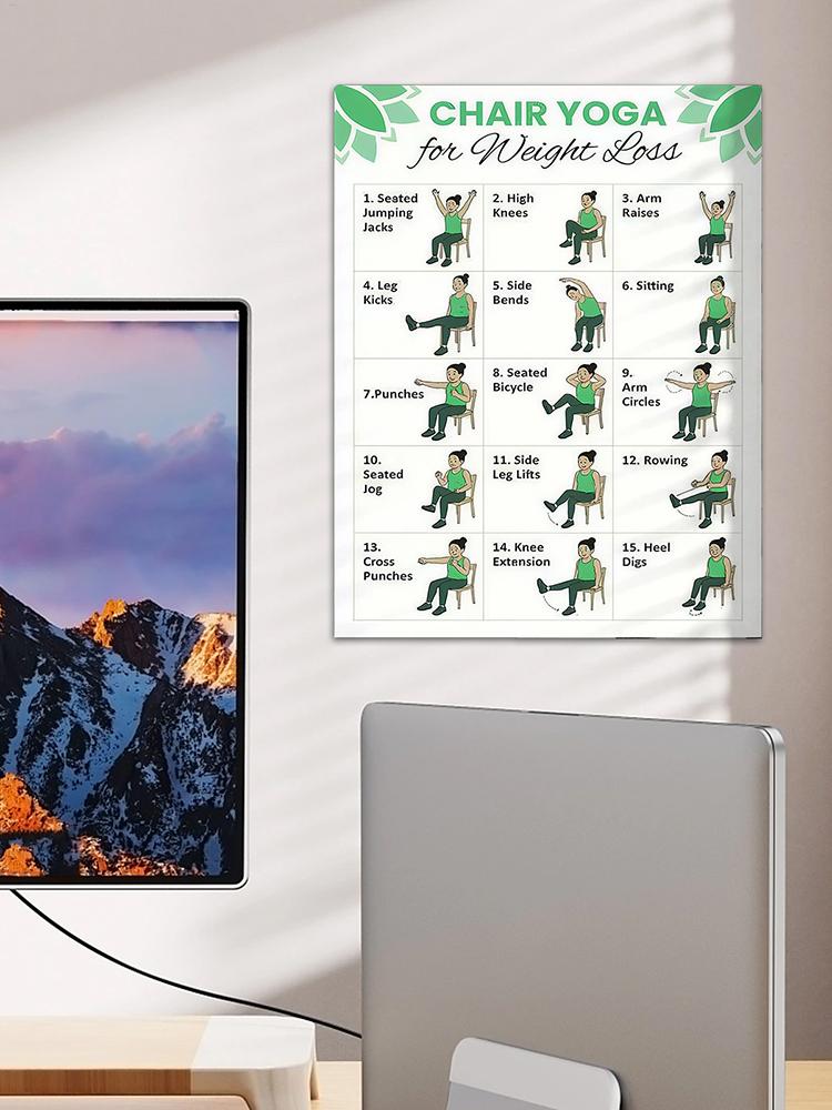 2 PCS Yoga Poster Home Exercis - Yoga Health & Fitness Center ulasan dan harga