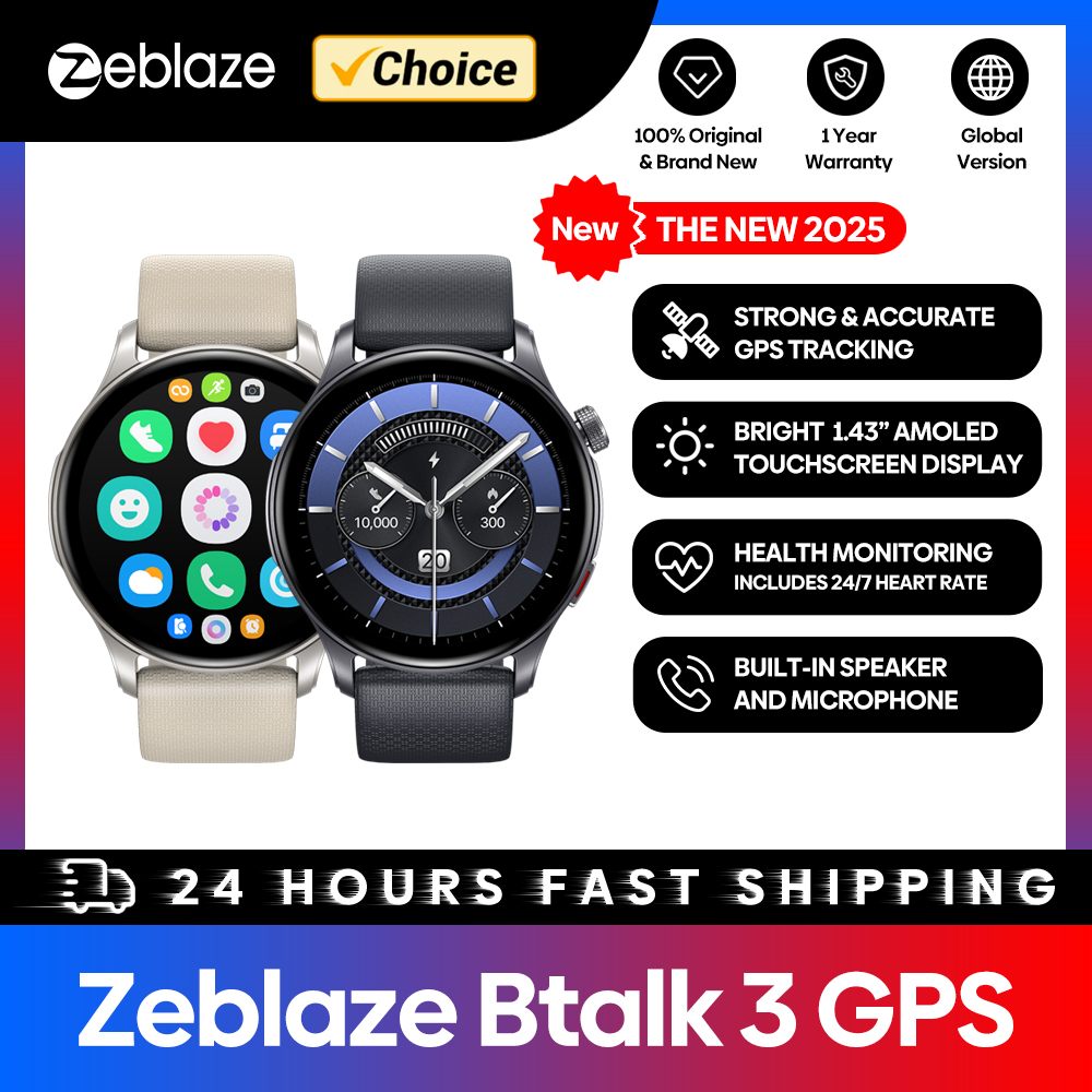 New Zeblaze Btalk 3 GPS Smartw - Wrist Wraps Fitness ulasan dan harga
